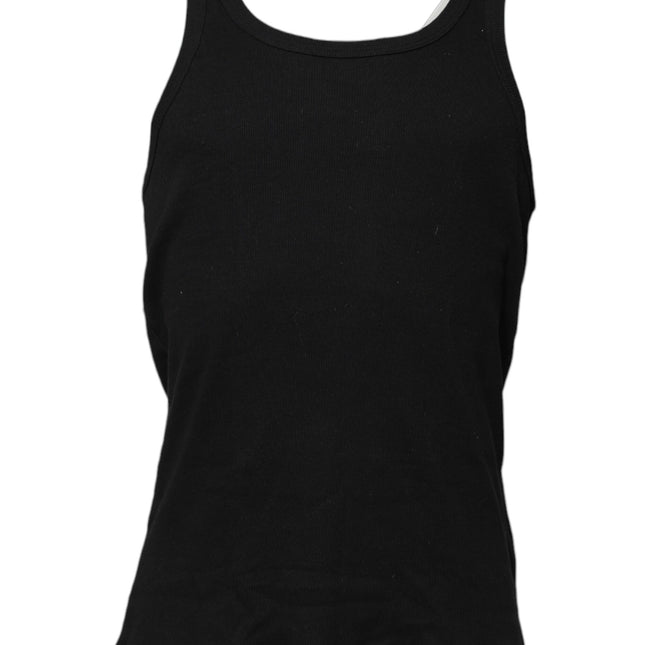 Dolce & Gabbana Black Cotton Sleeveless Underwear Tank T-shirt
