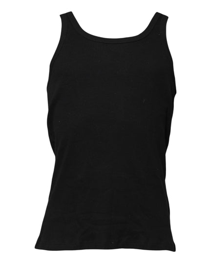 Dolce & Gabbana Black Cotton Sleeveless Underwear Tank T-shirt