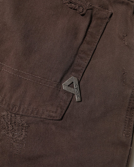 CYCLE Brown Cotton Low Waist Skinny Casual Jeans
