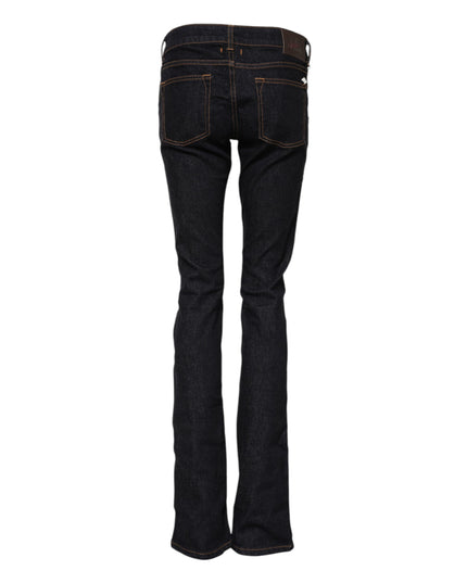 GF Ferre Dark Blue Cotton Mid Waisted Skinny Denim Jeans