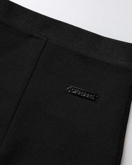 GF Ferre Black Polyester Pencil Cut Knee Length Skirt