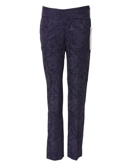 BENCIVENGA Purple Jacquard High Waisted Pants
