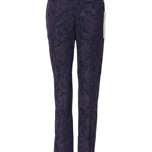 BENCIVENGA Purple Jacquard High Waisted Pants