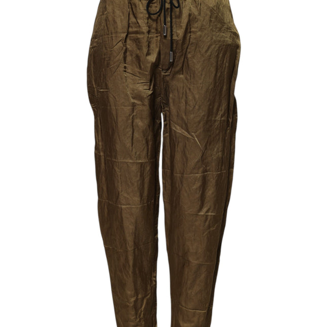 Dsquared² Brown Mid Waisted Women Sweatpants Pants