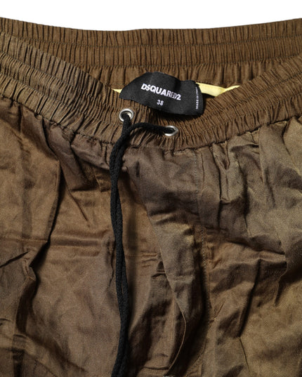 Dsquared² Brown Mid Waisted Women Sweatpants Pants