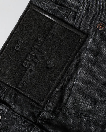 Dsquared² Black Cotton Low Waist Skinny Denim Jeans