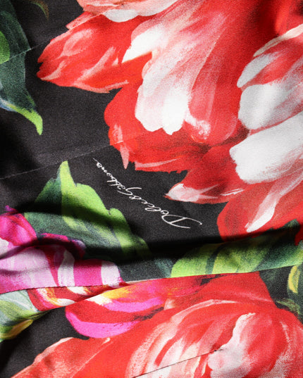 Dolce & Gabbana Multicolor Floral Legging Stretch Waist Pants