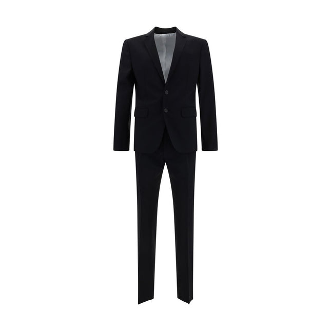 Dsquared² Black Fleece Wool Two-Piece Suit