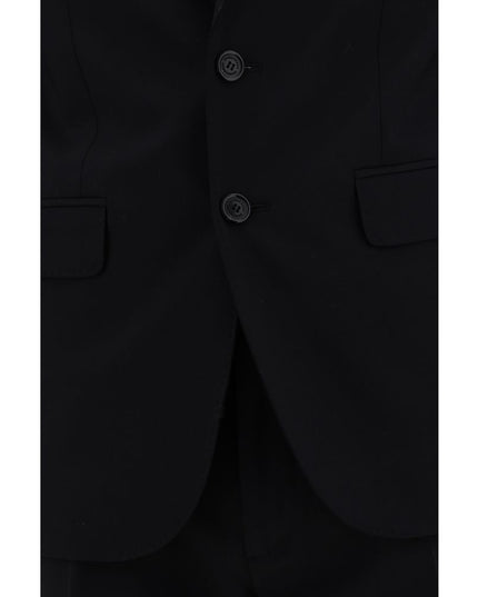 Dsquared² Black Fleece Wool Two-Piece Suit