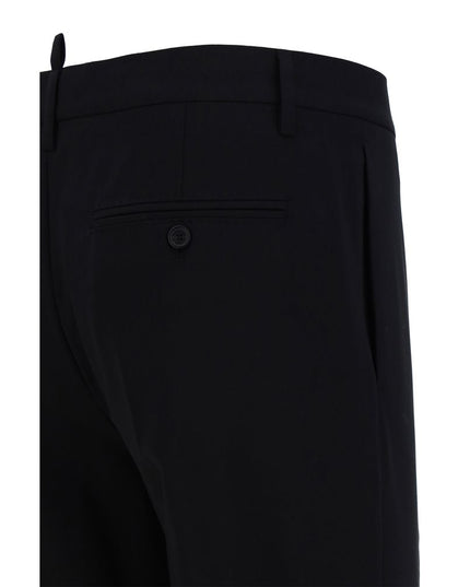Dsquared² Black Fleece Wool Two-Piece Suit