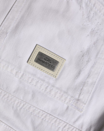 Dolce & Gabbana White Cotton Mid Waisted Women Denim Jeans