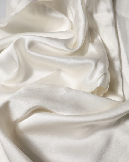 Dolce & Gabbana Ivory Silk Tapered High Waist Pants