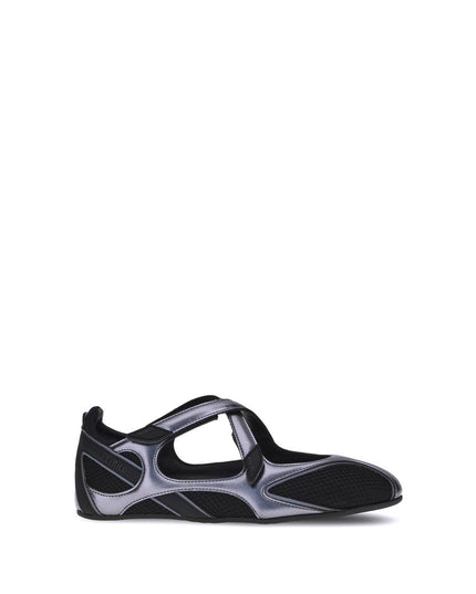 The Attico Black Polyethylene Ballet Flats