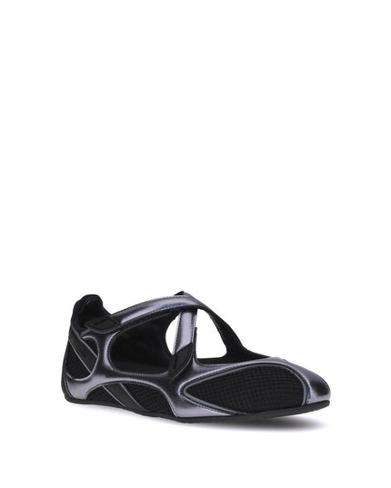 The Attico Black Polyethylene Ballet Flats