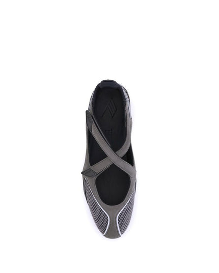 The Attico Gray Polyethylene Ballet Flats