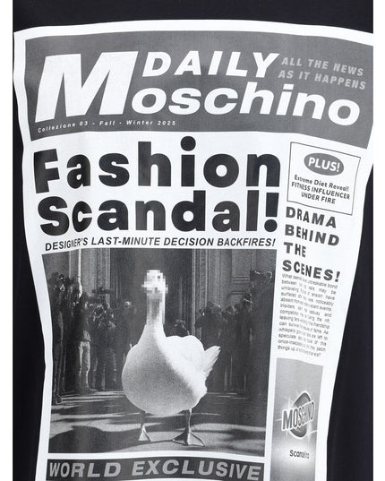 Moschino Black Cotton T-Shirt