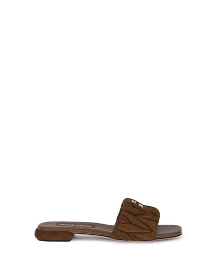 Miu Miu Matelassé nappa leather Sandals