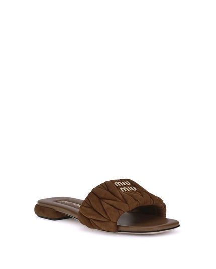 Miu Miu Matelassé nappa leather Sandals