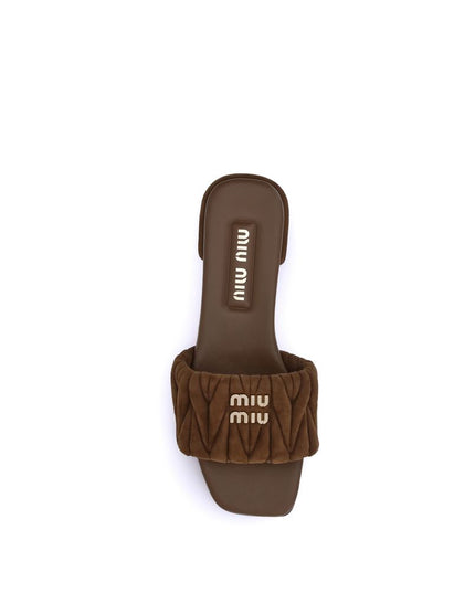 Miu Miu Matelassé nappa leather Sandals