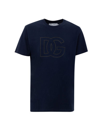 Dolce & Gabbana Blue Cotton T-Shirt