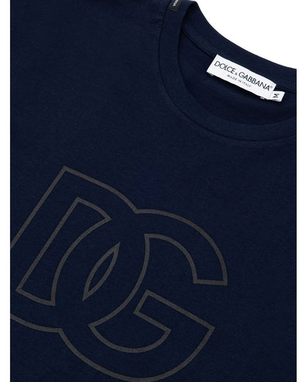 Dolce & Gabbana Blue Cotton T-Shirt