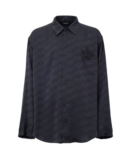 Balenciaga Gray Viscose Dress Shirt
