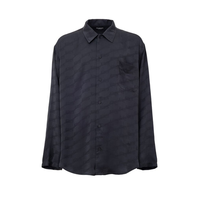 Balenciaga Gray Viscose Dress Shirt