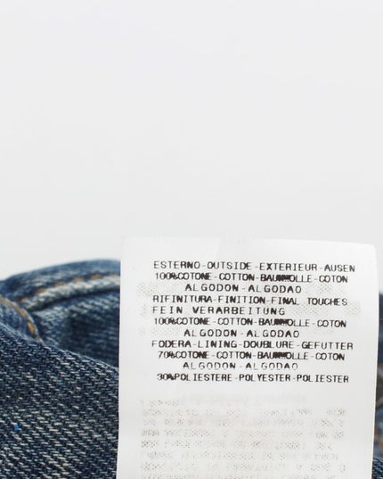 Costume National Blue Wash Paint Slim Fit Pants Jeans