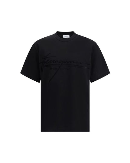 Ferragamo Black Cotton T-Shirt