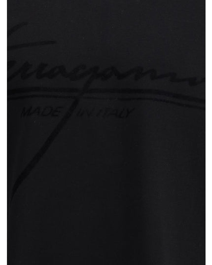 Ferragamo Black Cotton T-Shirt