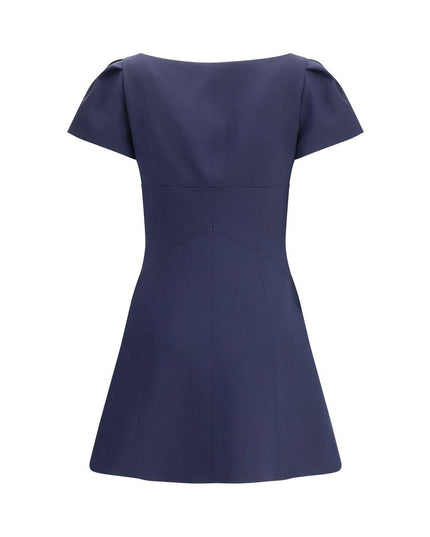 Alexander McQueen Blue Wool Casual Dress