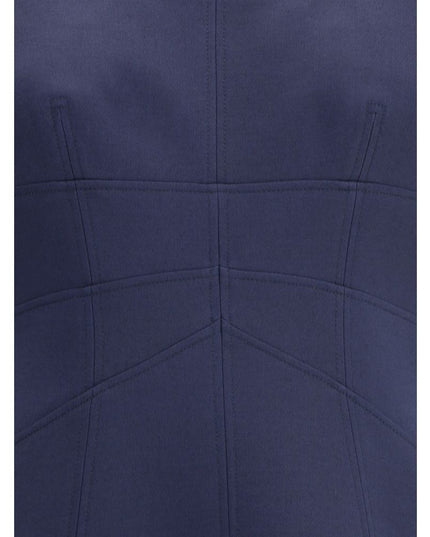 Alexander McQueen Blue Wool Casual Dress