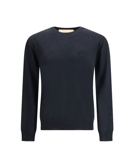 Valentino Black Fleece Wool Sweatshirt