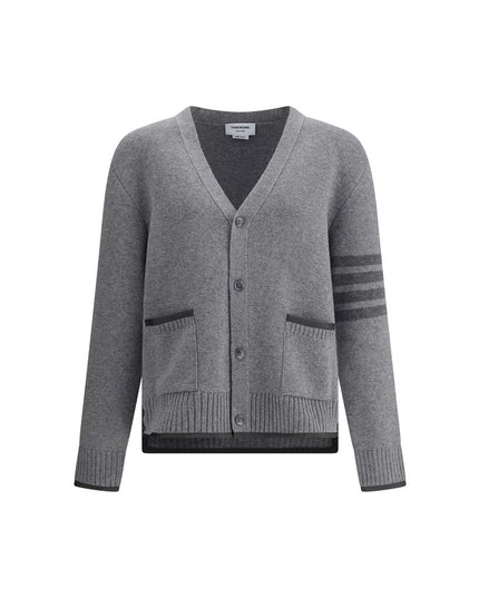 Thom Browne Gray Merino Wool Cardigan