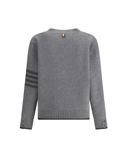 Thom Browne Gray Merino Wool Cardigan