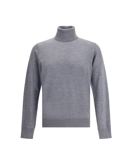 Dsquared² Gray Fleece Wool Turtleneck