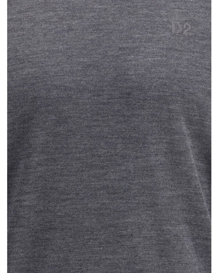 Dsquared² Gray Fleece Wool Sweatshirt