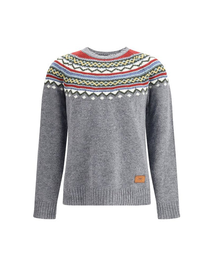Dsquared² Gray Fleece Wool Sweatshirt