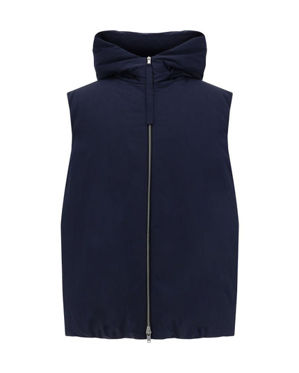 Jil Sander Blue Polyester Sleveless Jacket