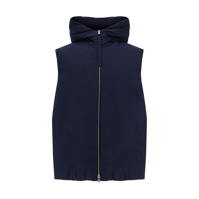 Jil Sander Blue Polyester Sleveless Jacket