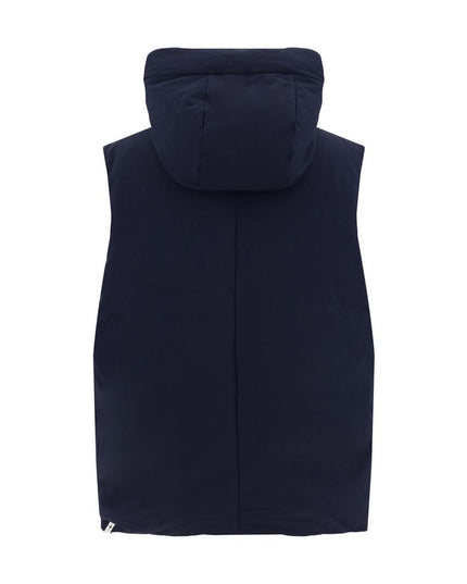 Jil Sander Blue Polyester Sleveless Jacket