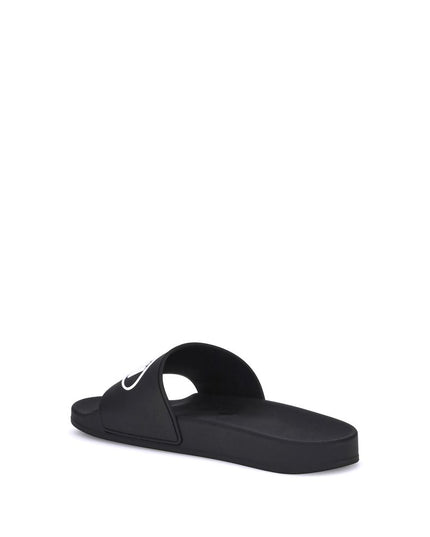 Balenciaga Black Rubber Flat Sandals