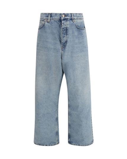 Balenciaga Light Blue Cotton Relaxed Fit Jeans