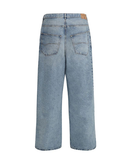 Balenciaga Light Blue Cotton Relaxed Fit Jeans