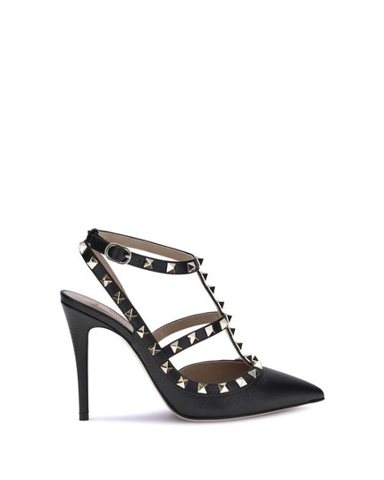 Valentino Garavani Black Calf Leather Bos Taurus Pumps