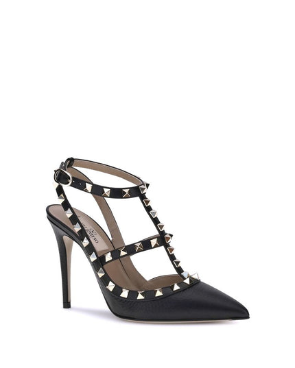 Valentino Garavani Black Calf Leather Bos Taurus Pumps
