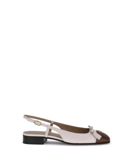 Valentino Garavani Cream Goatskin Ballet Flats