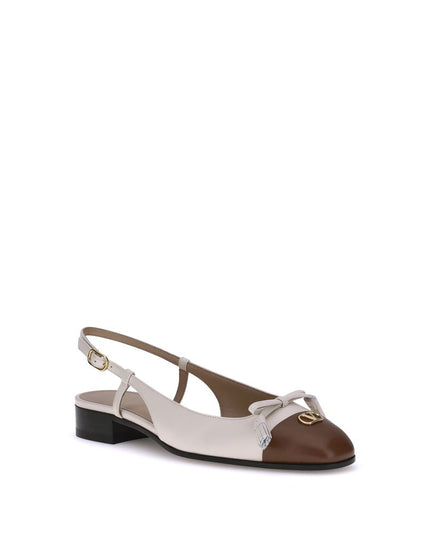 Valentino Garavani Cream Goatskin Ballet Flats