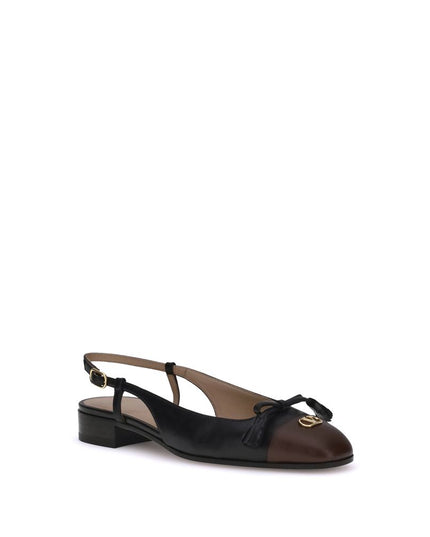 Valentino Garavani Black Goatskin Ballet Flats