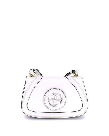 Gucci White Calf Leather Bos Taurus Handbag